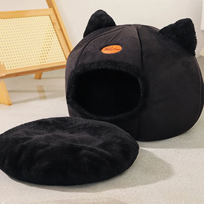 New Deep Sleep Comfort Cat Bed – Cozy Cave Nest for Small Dogs & Cats