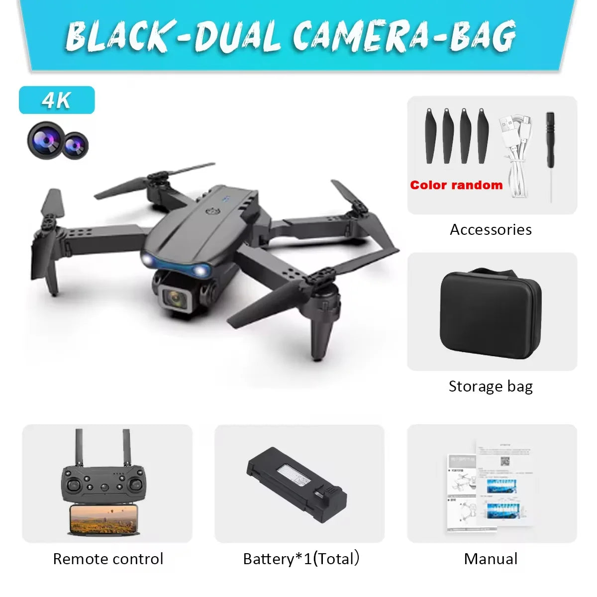 E99 Pro Drone – 6K HD Camera Quadcopter with Altitude Hold & Remote Control