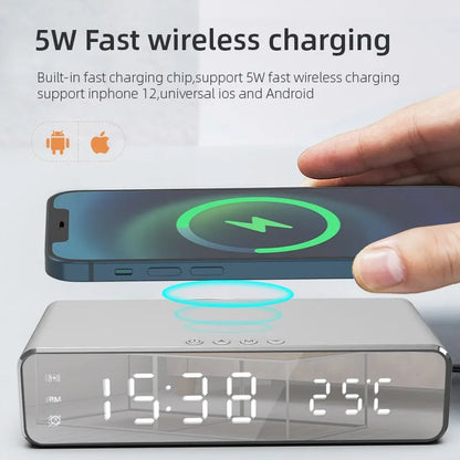 Wireless Charger Time Alarm Clock – All-in-One Charging Dock Station