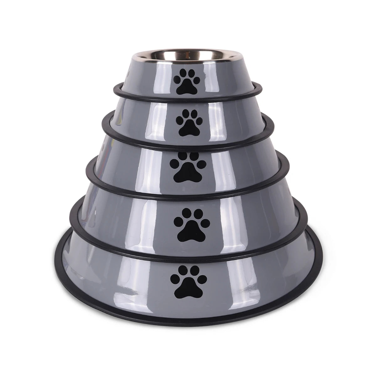 1PC Stainless Steel Pet Bowl – Anti-Fall Food Bowl for Dogs & Cats