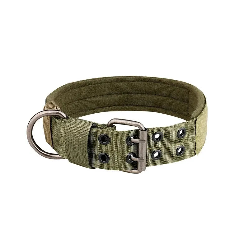 1pc Medium to Large Nylon Tactical Pet Dog Collar – Adjustable & Durable