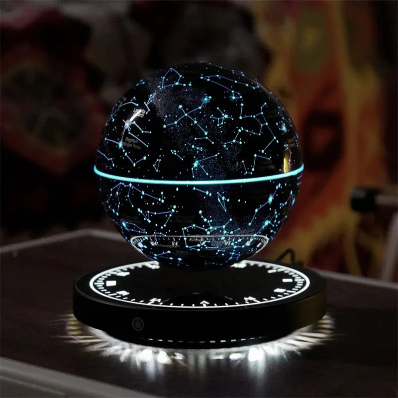 Levitating Magnetic Globe Table – Touch-Control Floating Starry Light Lamp