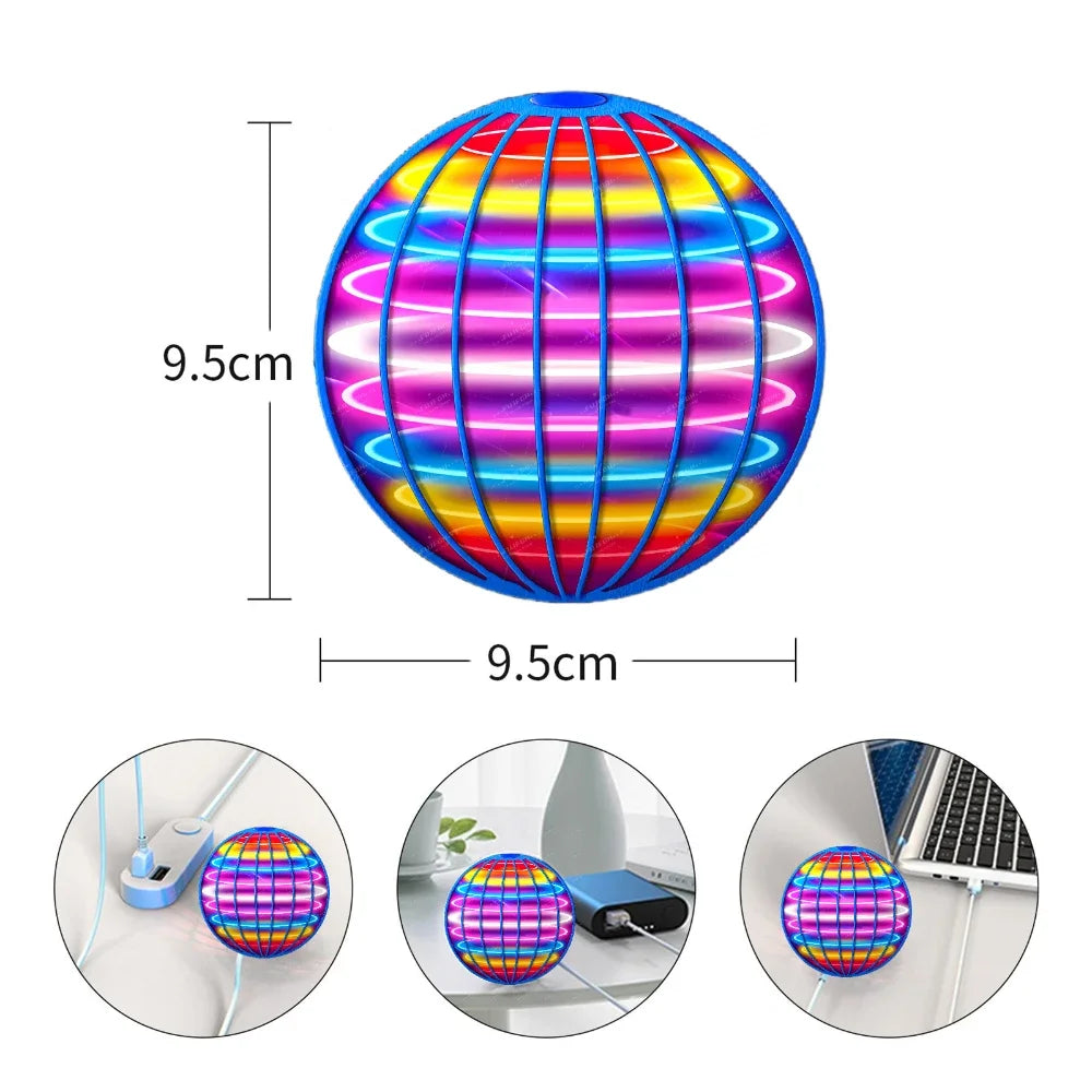 Flying Ball Boomerang Flyorb – LED Light-Up Magic Hover Ball Drone Spinner