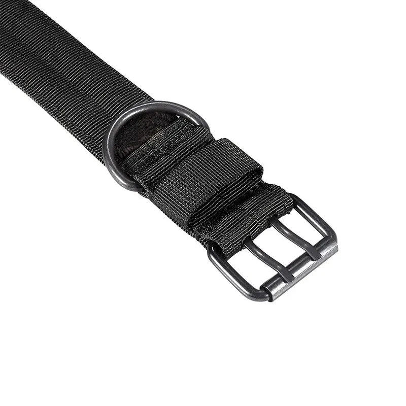 1pc Medium to Large Nylon Tactical Pet Dog Collar – Adjustable & Durable