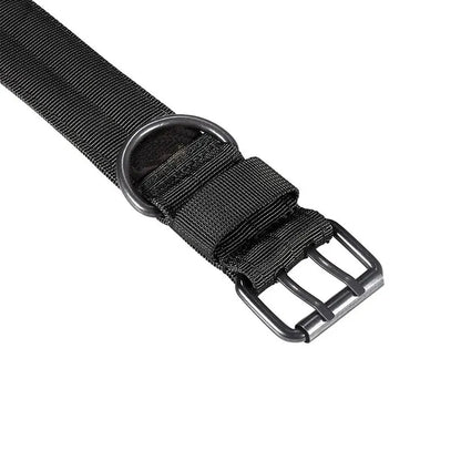 1pc Medium to Large Nylon Tactical Pet Dog Collar – Adjustable & Durable