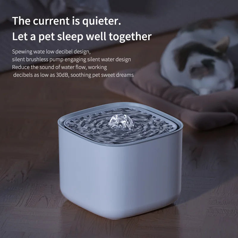 3L Automatic Cat Water Fountain – Silent, Filtered, and USB-Powered