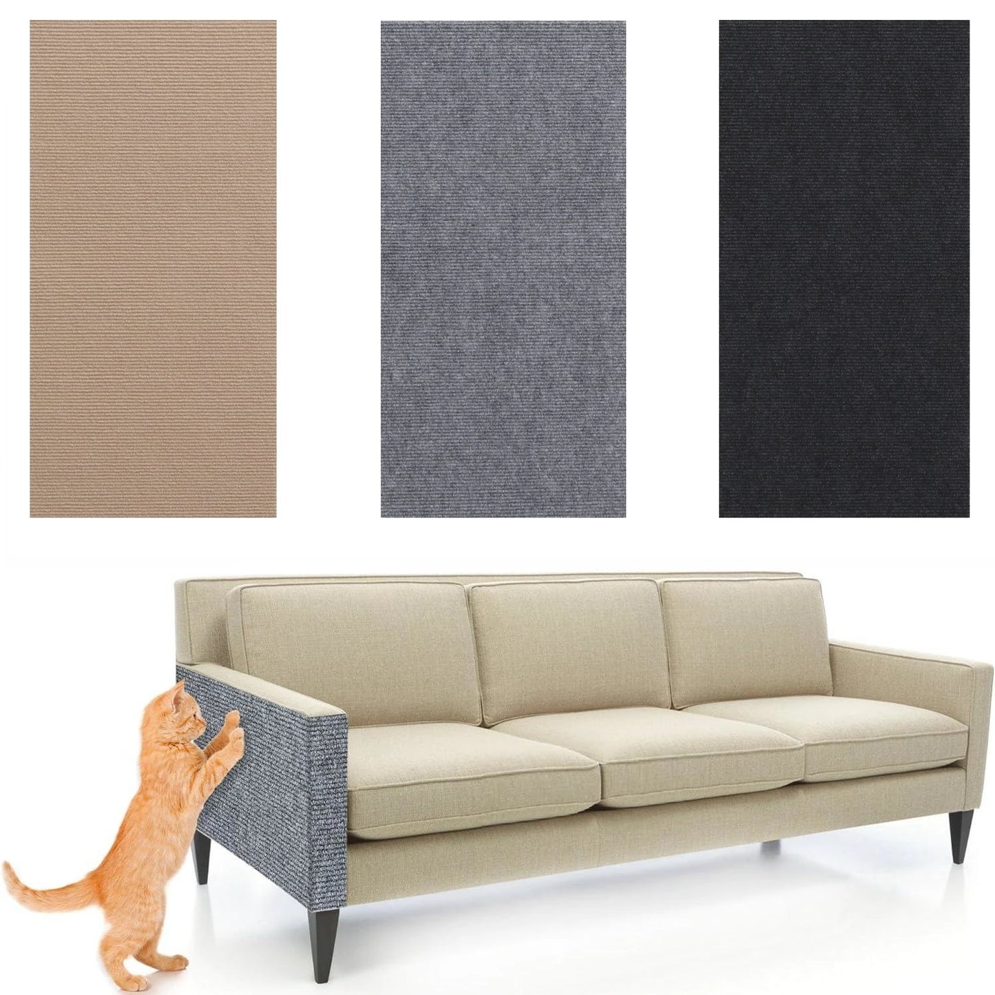 Anti-Cat Scratch Mat – Trimmable Self-Adhesive Carpet for Furniture & Sofa Protection