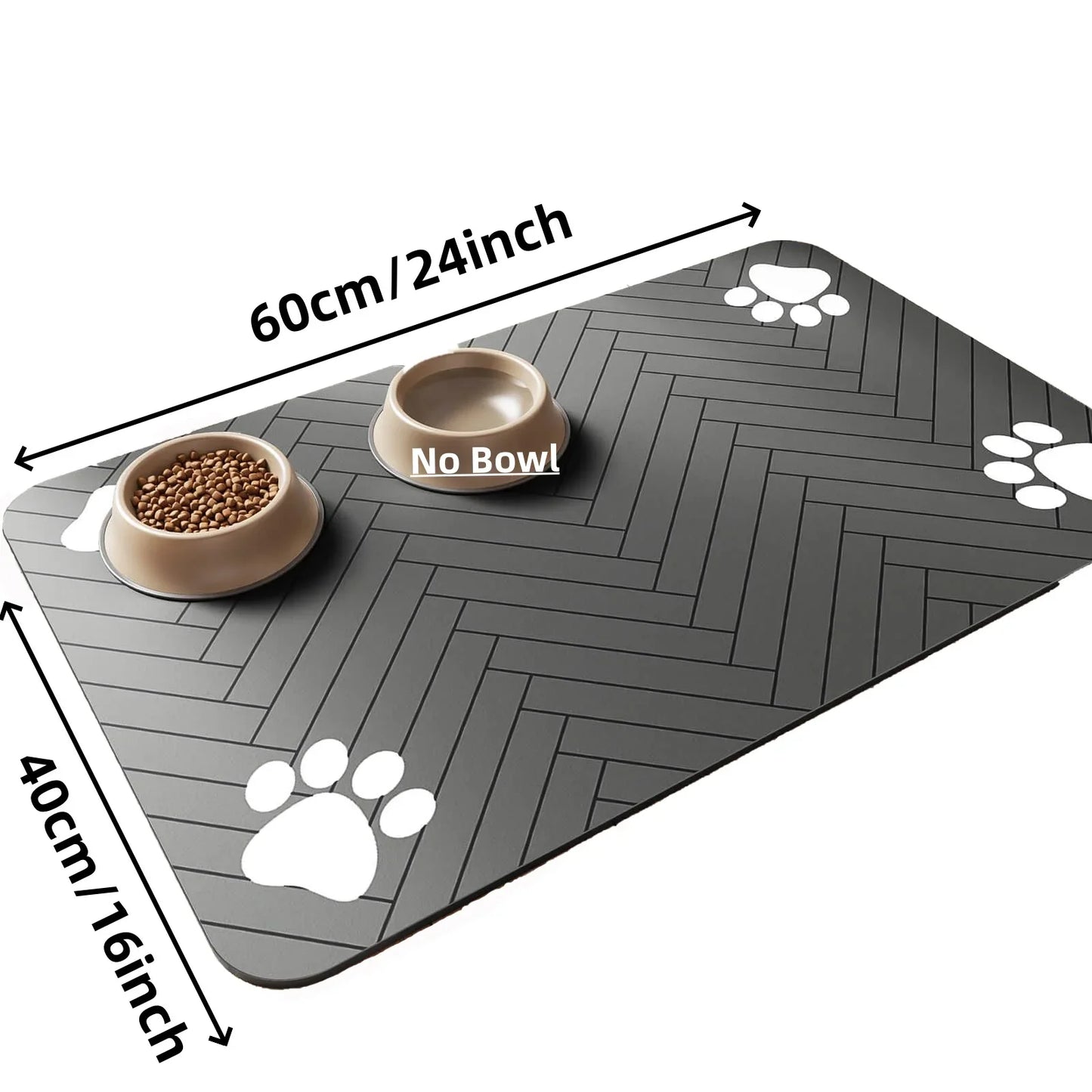 Absorbent Pet Feeding Mat – Waterproof Placemat for Dog & Cat Bowls