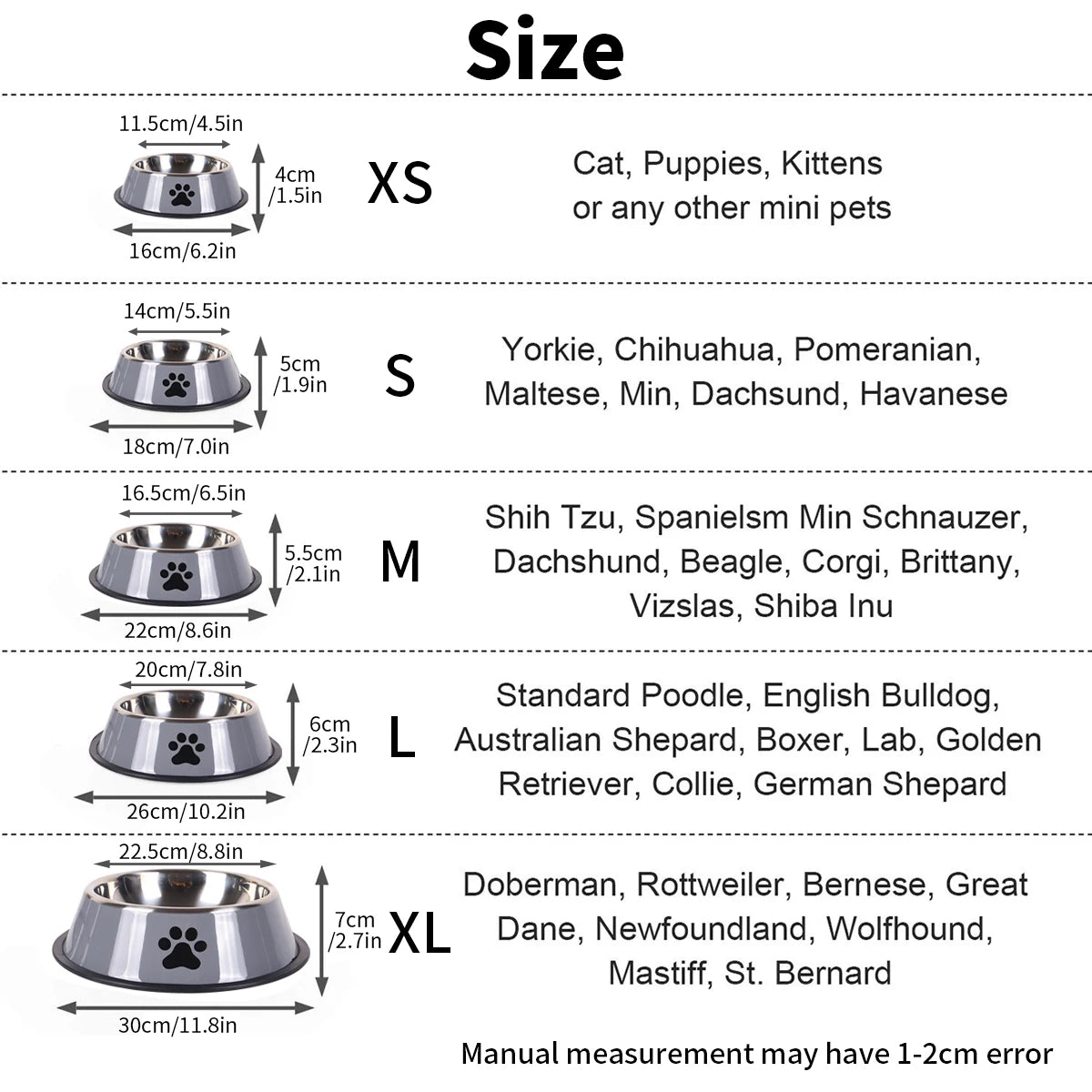 1PC Stainless Steel Pet Bowl – Anti-Fall Food Bowl for Dogs & Cats