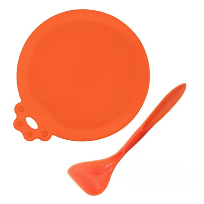 2pcs/set Reusable Pet Food Can Cover – Silicone Dog & Cat Storage Lid with Spoon