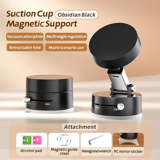 Vacuum Magnetic Suction Cup Folding Swivel Stand – Secure & Versatile Mobile Phone Holder