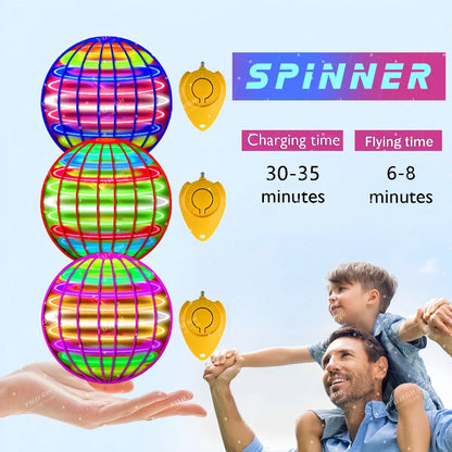 Flying Ball Boomerang Flyorb – LED Light-Up Magic Hover Ball Drone Spinner