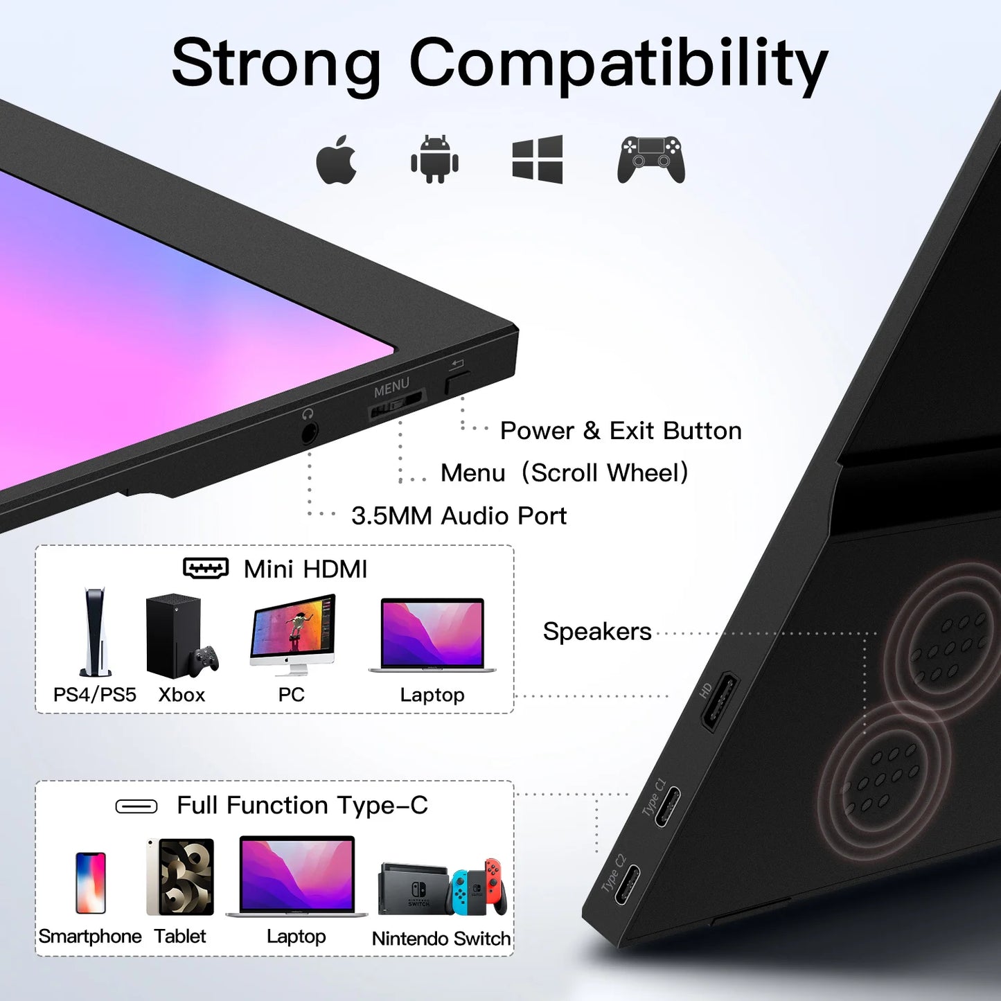 15.6" Portable Monitor – The Ultimate Travel-Friendly Second Screen