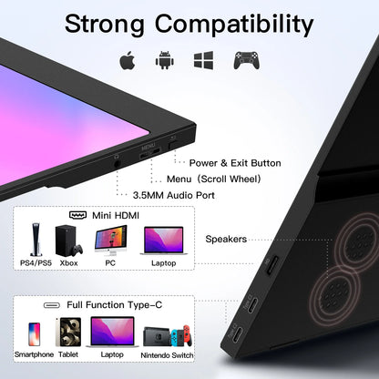 15.6" Portable Monitor – The Ultimate Travel-Friendly Second Screen