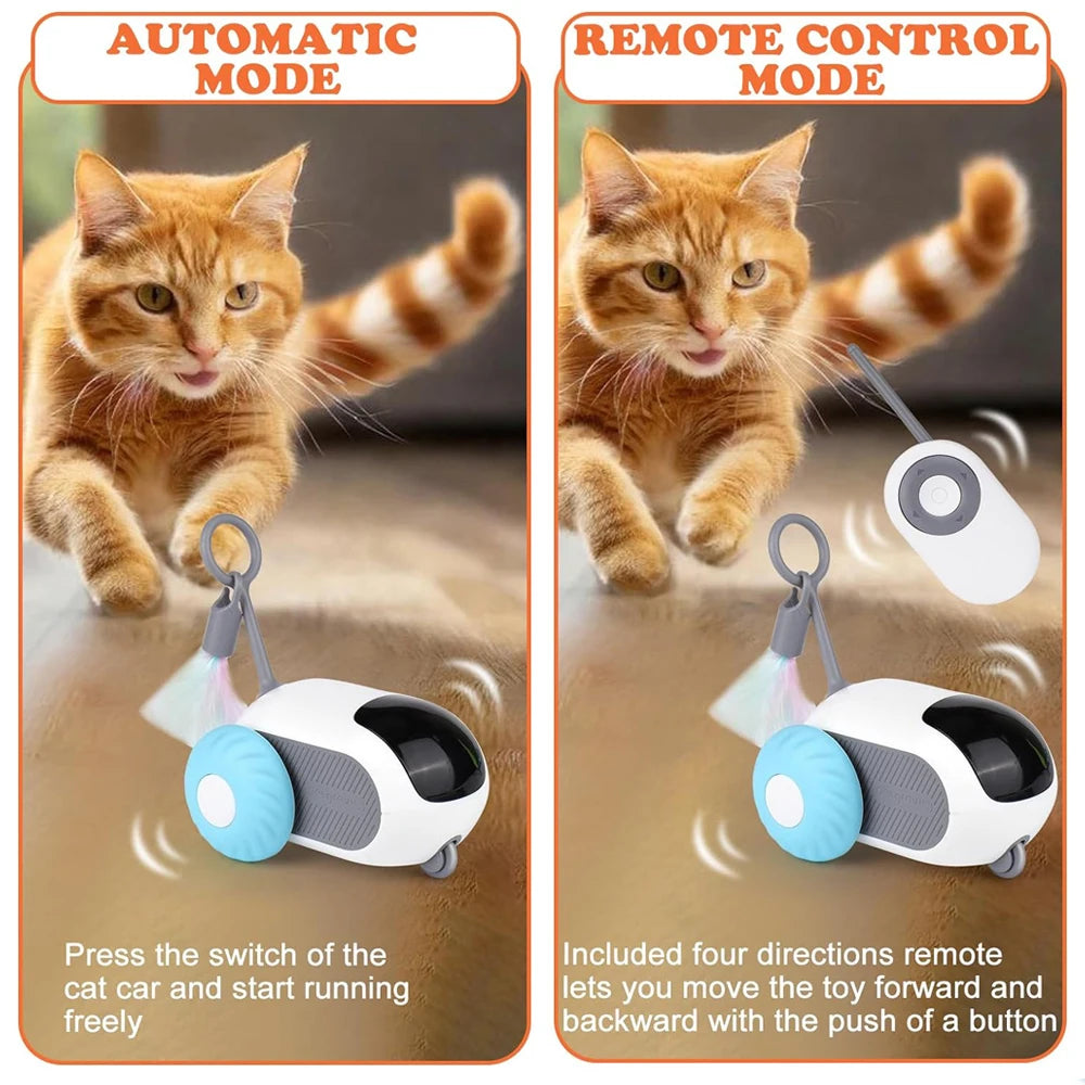 Smart Cat Toy – 2 Modes Automatic & Remote Controlled Toy Car for Cats & Dogs