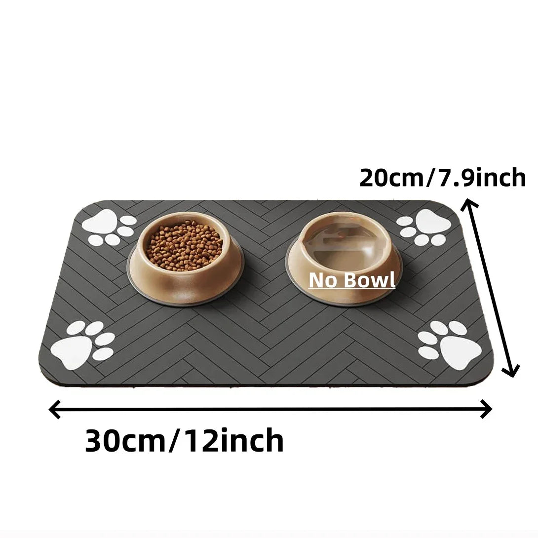 Absorbent Pet Feeding Mat – Waterproof Placemat for Dog & Cat Bowls
