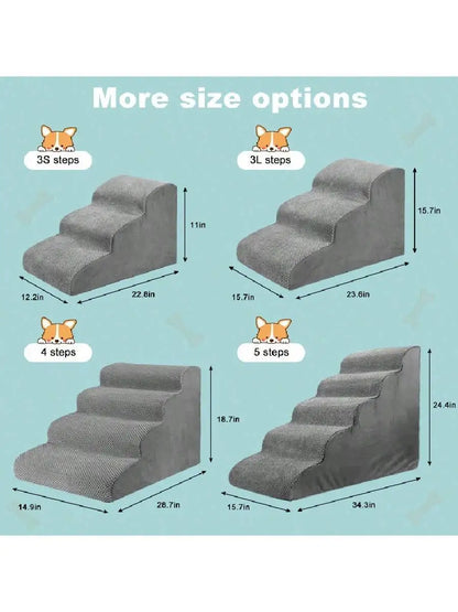 Non-Slip Pet Steps for Dogs & Cats – Removable & Washable Dog Training Stairs