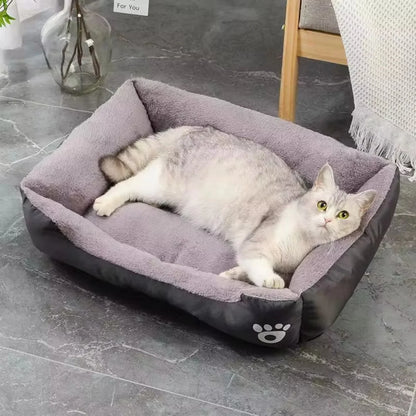 Color Square Winter Soft Warm House for Dogs & Cats – Waterproof Pet Bed