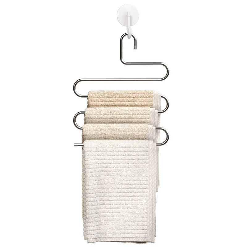 5-Layer Multi-Functional Clothes Hangers – Non-Slip Pant Storage Rack
