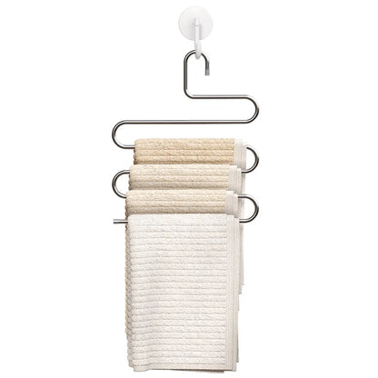 5-Layer Multi-Functional Clothes Hangers – Non-Slip Pant Storage Rack