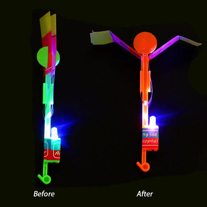 Amazing Light Toy Arrow – LED Glow-in-the-Dark Rocket Helicopter Flying Toy
