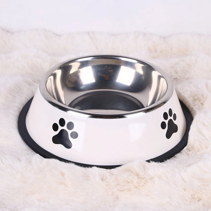 1PC Stainless Steel Pet Bowl – Anti-Fall Food Bowl for Dogs & Cats