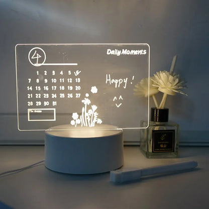 DIY Notepad LED Drawing Board – Glowing Acrylic Message Board for Kids & Adults