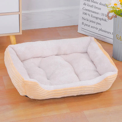 Color Square Winter Soft Warm House for Dogs & Cats – Waterproof Pet Bed