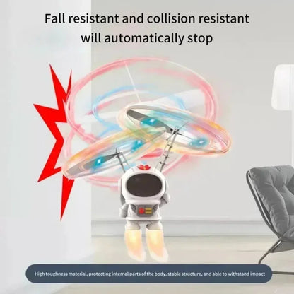 Levitating Luminous Flying Robot Astronaut Toy – Interactive Hand-Controlled Drone