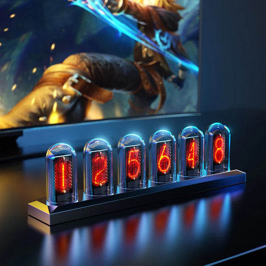 RGB Nixie Tube Clock – LED Glows with IPS Color Screen and DIY Analog/Digital Display