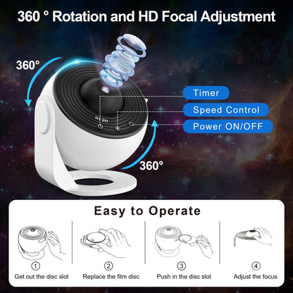 13-in-1 Galaxy Ultral Star Projector – HD LED Night Light for Kids & Adults