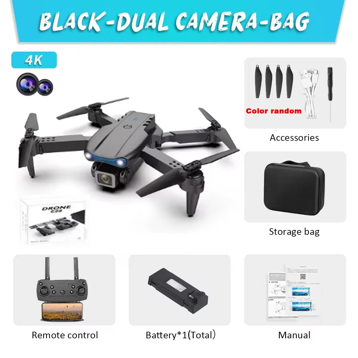 E99 Pro Drone – 6K HD Camera Quadcopter with Altitude Hold & Remote Control