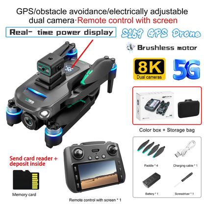 S159 GPS Drone – 8K HD Camera FPV Quadcopter with Obstacle Avoidance & 5G Image Transfer