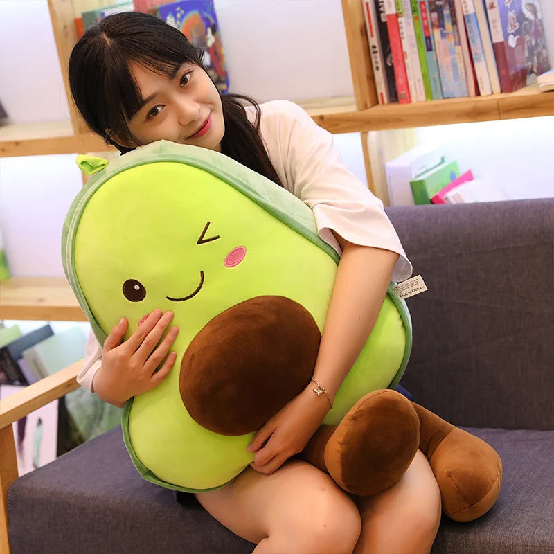 New Cute Avocado Plush Toy Doll – Soft Pillow & Kawaii Fruit Cushion
