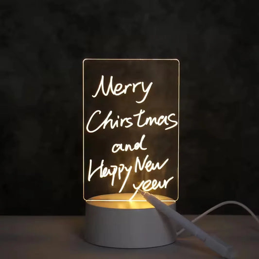 DIY Notepad LED Drawing Board – Glowing Acrylic Message Board for Kids & Adults