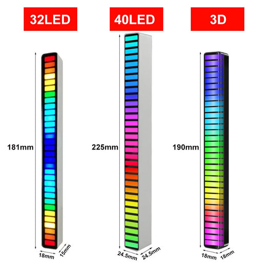 Smart RGB Symphony Sound Control LED Light – Music Rhythm Ambient Pickup Lamp