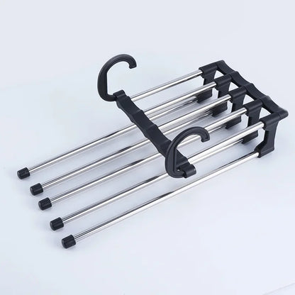 1PC Telescopic Folding Pants Rack – Multi-Layer Pants Hanger for Wardrobe Storage