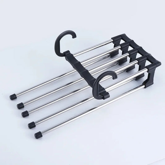 1PC Telescopic Folding Pants Rack – Multi-Layer Pants Hanger for Wardrobe Storage