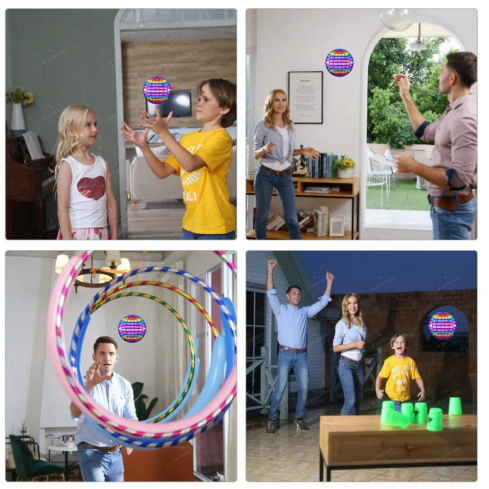 Flying Ball Boomerang Flyorb – LED Light-Up Magic Hover Ball Drone Spinner