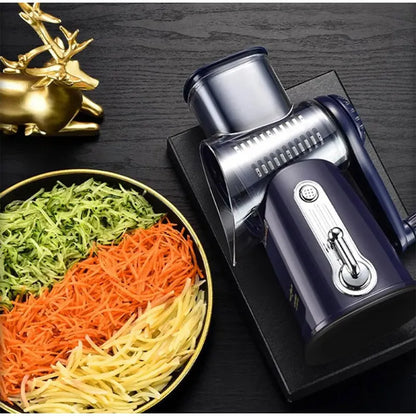 Kitchen Rotary Vegetable Slicer – Multifunctional Cheese Grater & Shredder