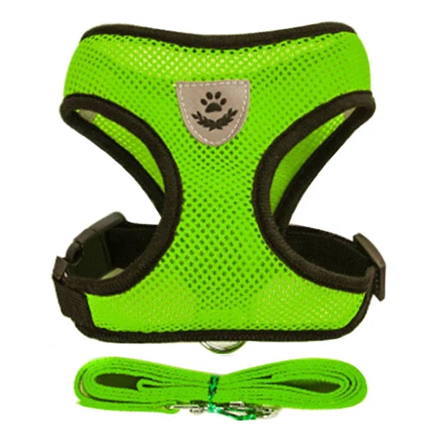Cat Harness Vest & Walking Lead Leash – Adjustable Mesh Dog Harness for Small & Medium Pets