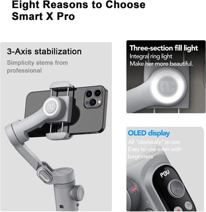 Handheld Gimbal Stabilizer Smart X Pro – Professional Stabilization for Your Smartphone