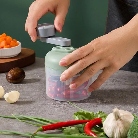 Multifunctional Vegetable Chopper – Manual Hand-Cranked Food Processor for Easy Mincing