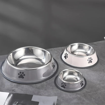 1PC Stainless Steel Pet Bowl – Anti-Fall Food Bowl for Dogs & Cats