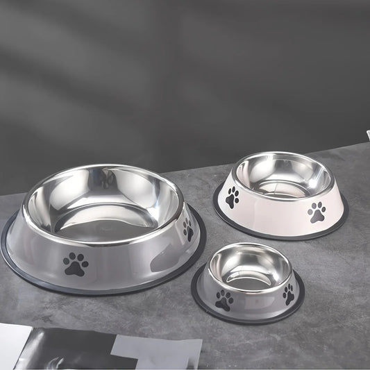 1PC Stainless Steel Pet Bowl – Anti-Fall Food Bowl for Dogs & Cats