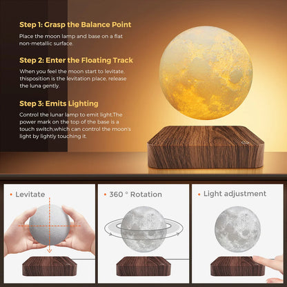 Magnetic Floating Rotating Moon Lamp – A Touch of Magic for Your Space