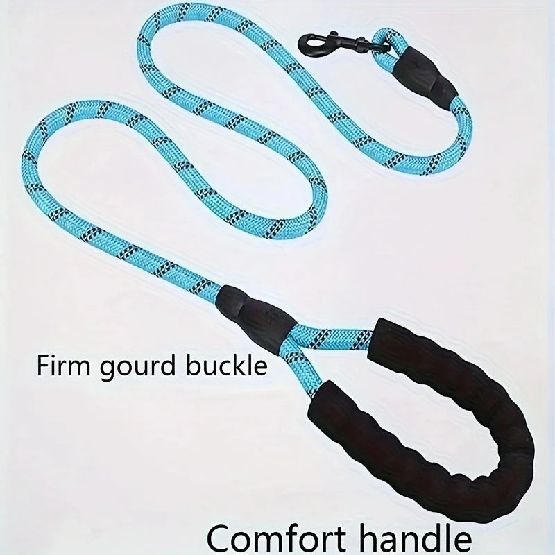Reflective Dog Leash with Comfortable Padded Handle – Heavy Duty Traction Rope for Strong Dogs