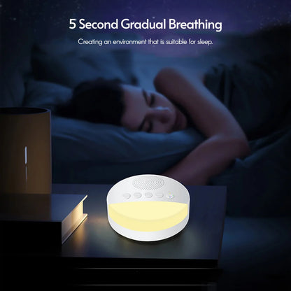 Baby White Noise Machine – USB Rechargeable Sleep Sound Player with Night Light