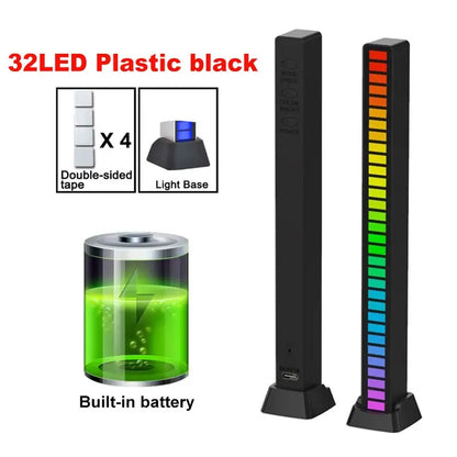 Smart RGB Symphony Sound Control LED Light – Music Rhythm Ambient Pickup Lamp