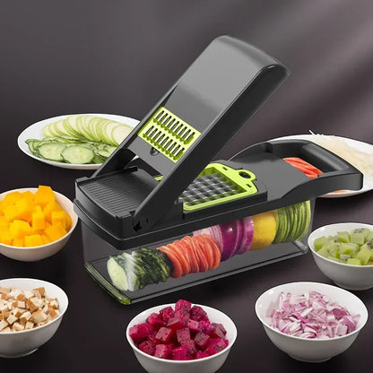 14/16-in-1 Multifunctional Vegetable Chopper – Food Grater, Slicer, and Dicer